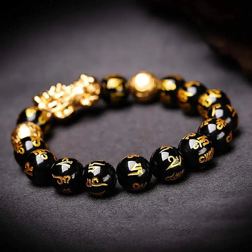 Zwarte Obisidiaan Feng Shui Armband