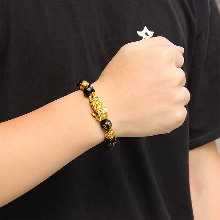 Zwarte Obisidiaan Feng Shui Armband