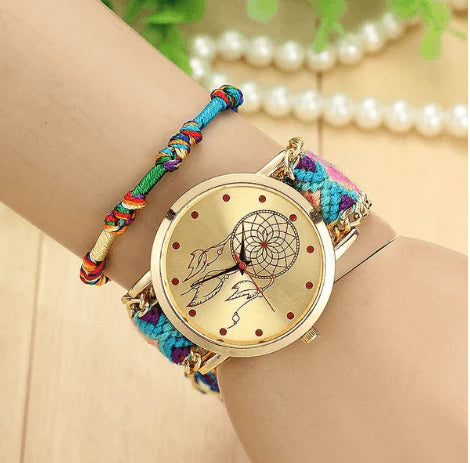 Geweven dromenvanger horloge