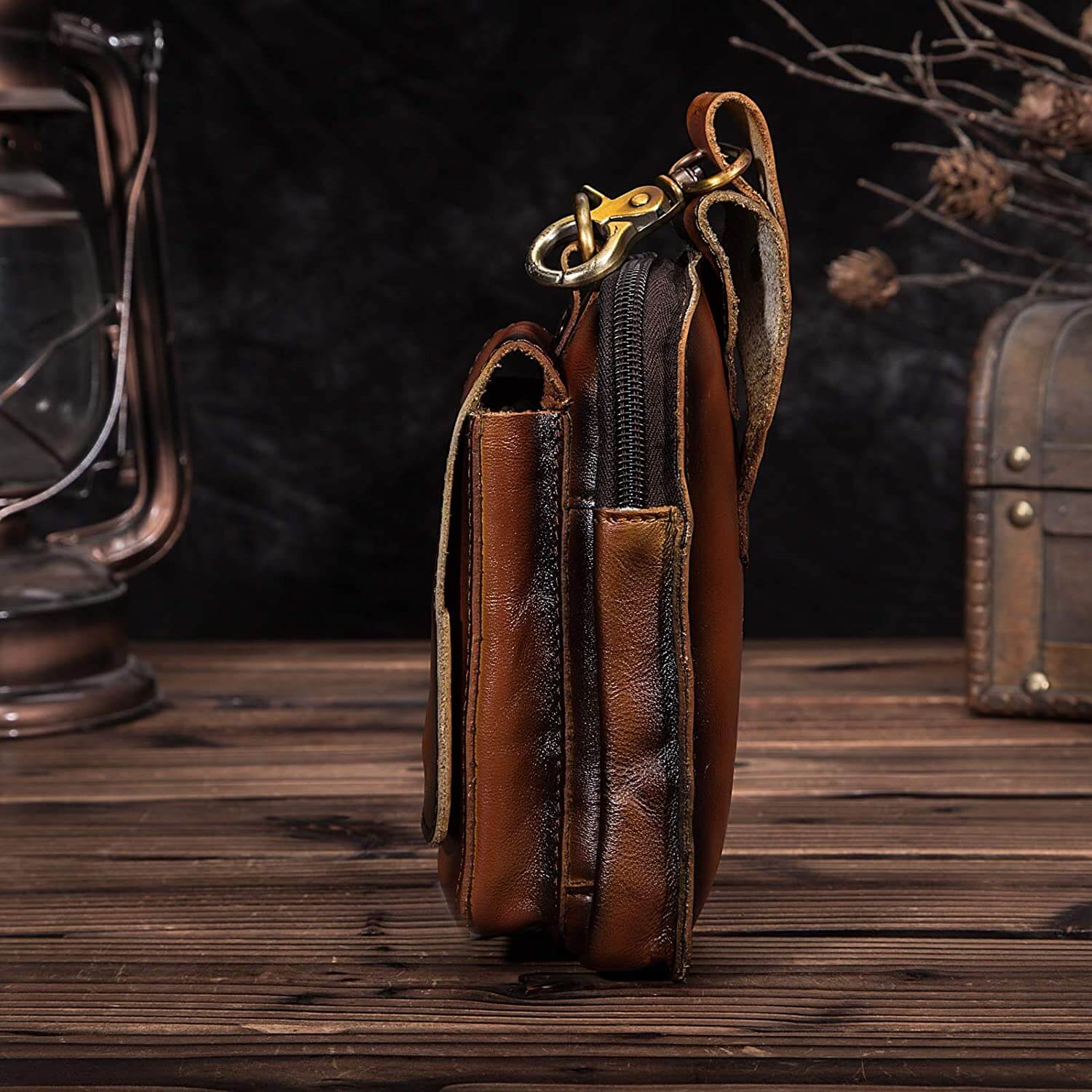 Echt Lederen Heren Waist Bag - Eenvoudig al je spullen op zak