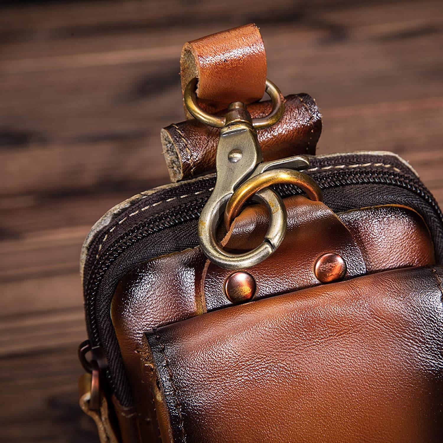 Echt Lederen Heren Waist Bag - Eenvoudig al je spullen op zak