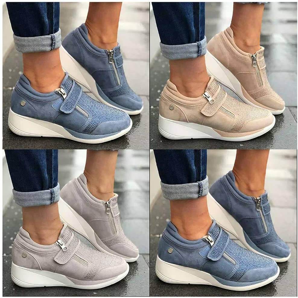 Dames Rits Platform Sneakers