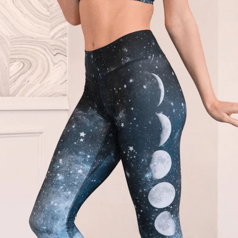 Hoge taille legging met print