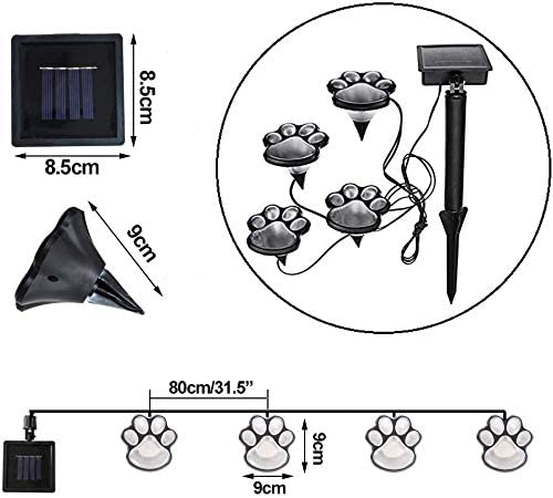 Paw Print Lampjes op zonne-energie Belleza