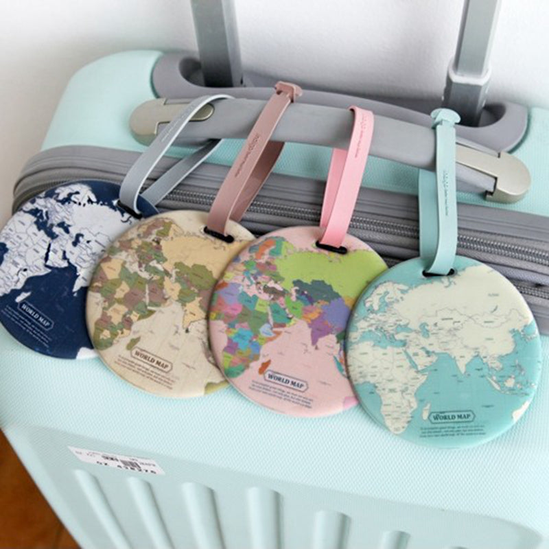 Worldmap Koffer Label