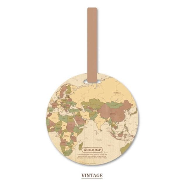 Worldmap Koffer Label