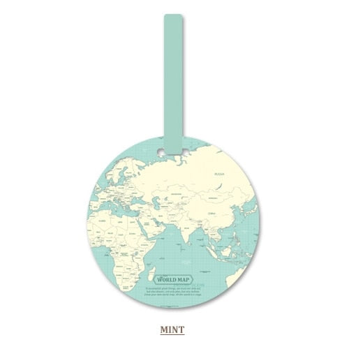 Worldmap Koffer Label