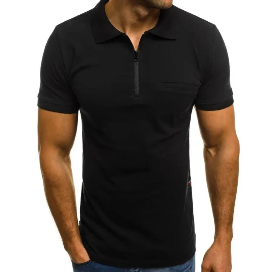 Short Sleeve Rits Polo Shirt