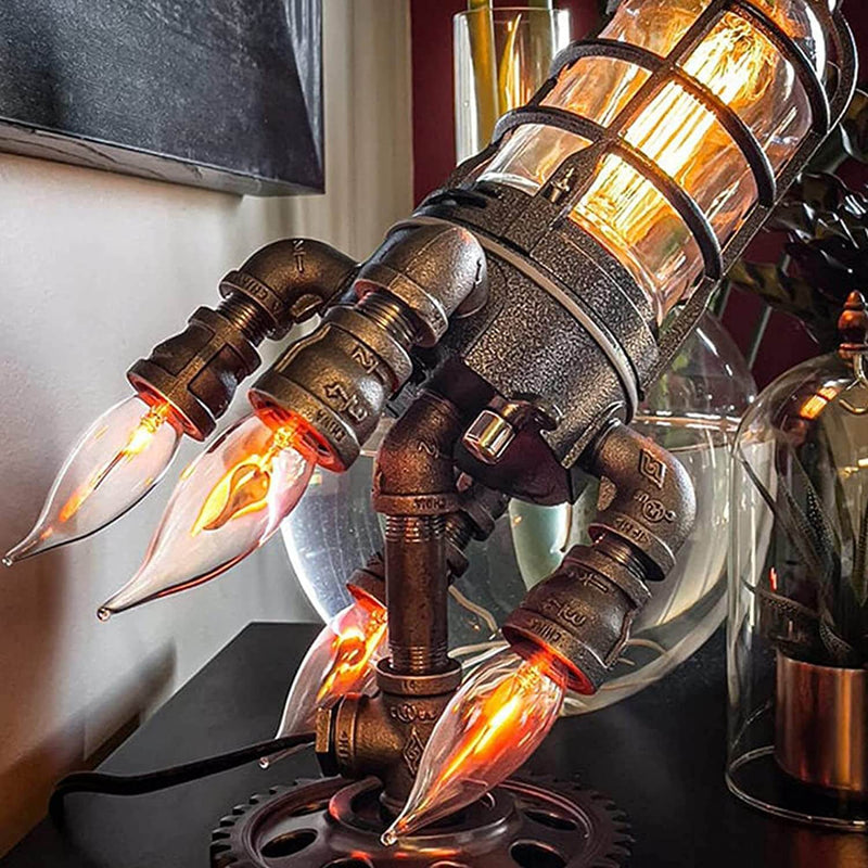 Steampunk Raket Lamp