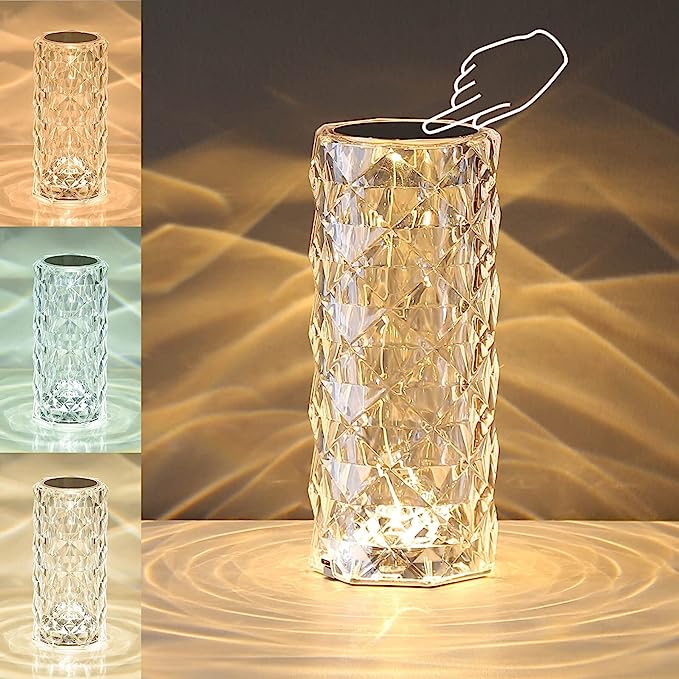 Rose Kristal Projector Touch Lamp