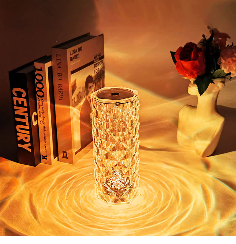 Rose Kristal Projector Touch Lamp