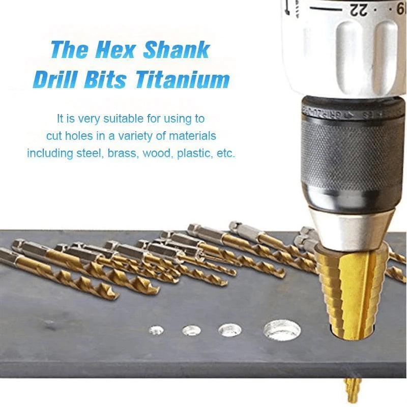 Titanium Coated Drill Bit Set