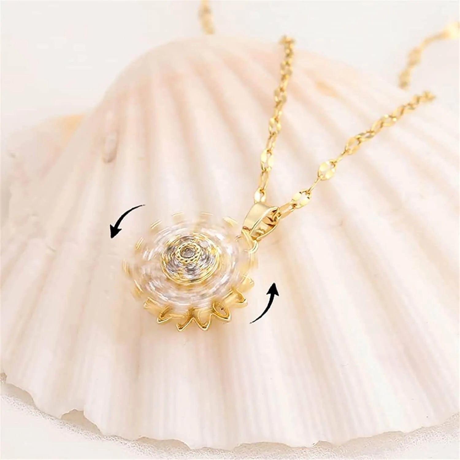 Spinning Zonnebloem Ketting