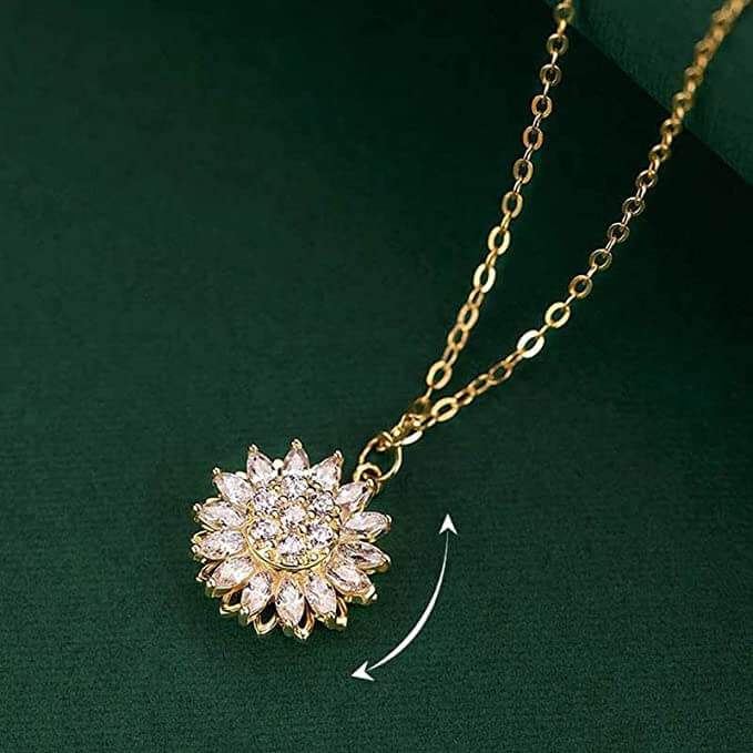 Spinning Zonnebloem Ketting