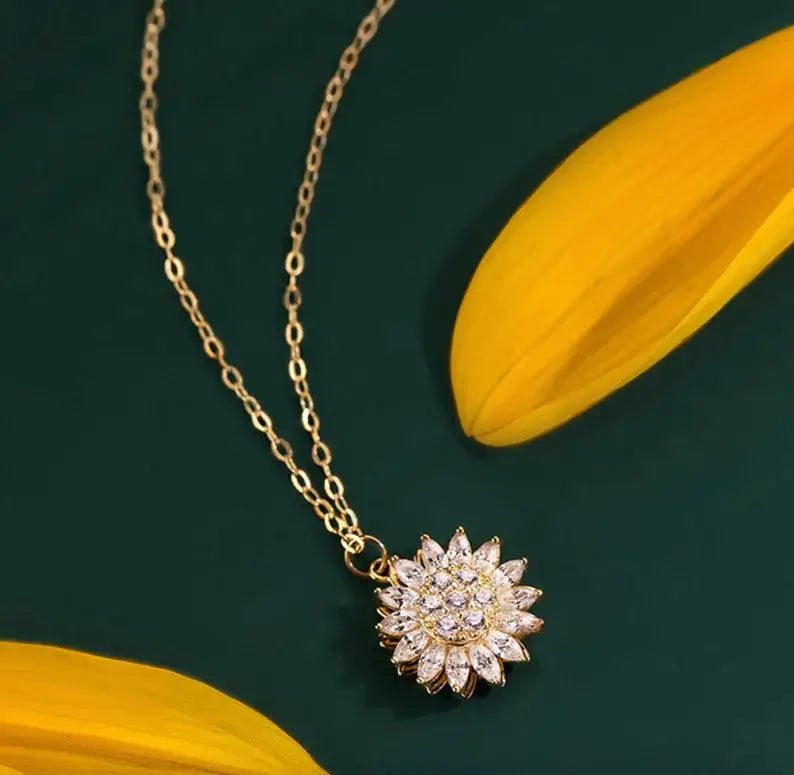 Spinning Zonnebloem Ketting
