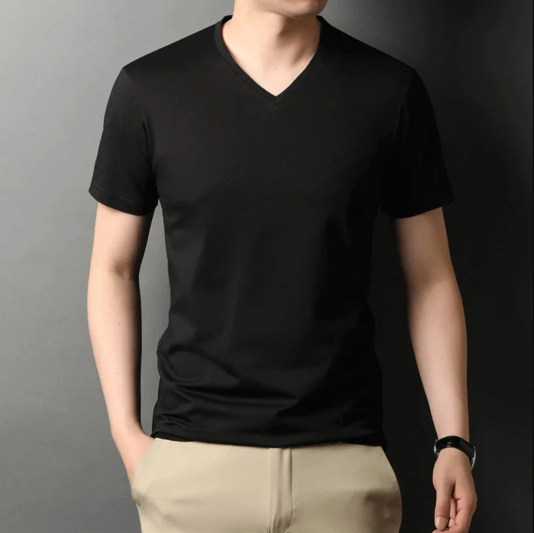 Heren Slim Fit V-hals T-shirt