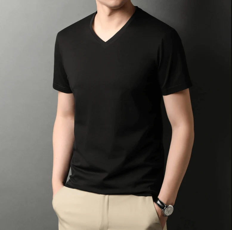 Heren Slim Fit V-hals T-shirt