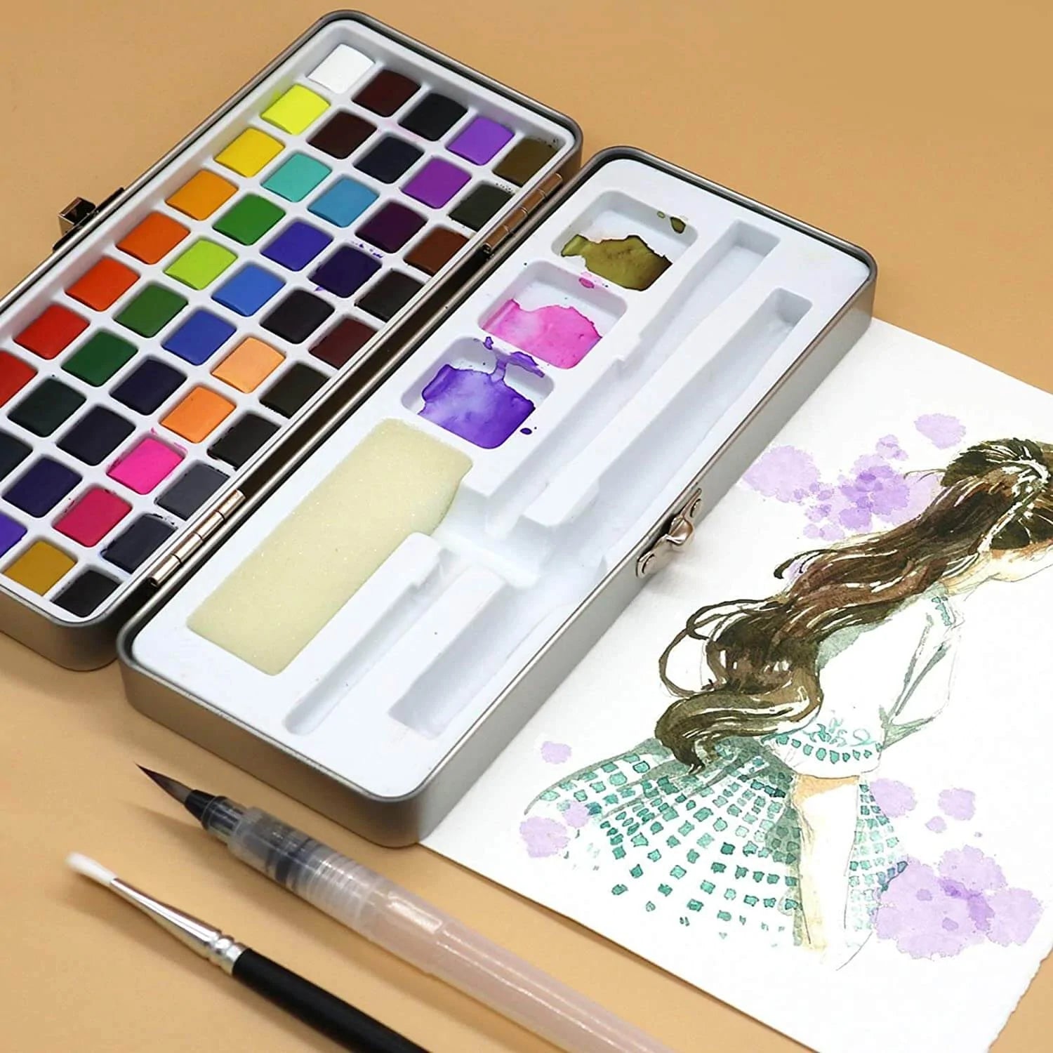Draagbare Aquarelset
