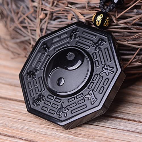 Obsidiaan Yin Yang Ketting